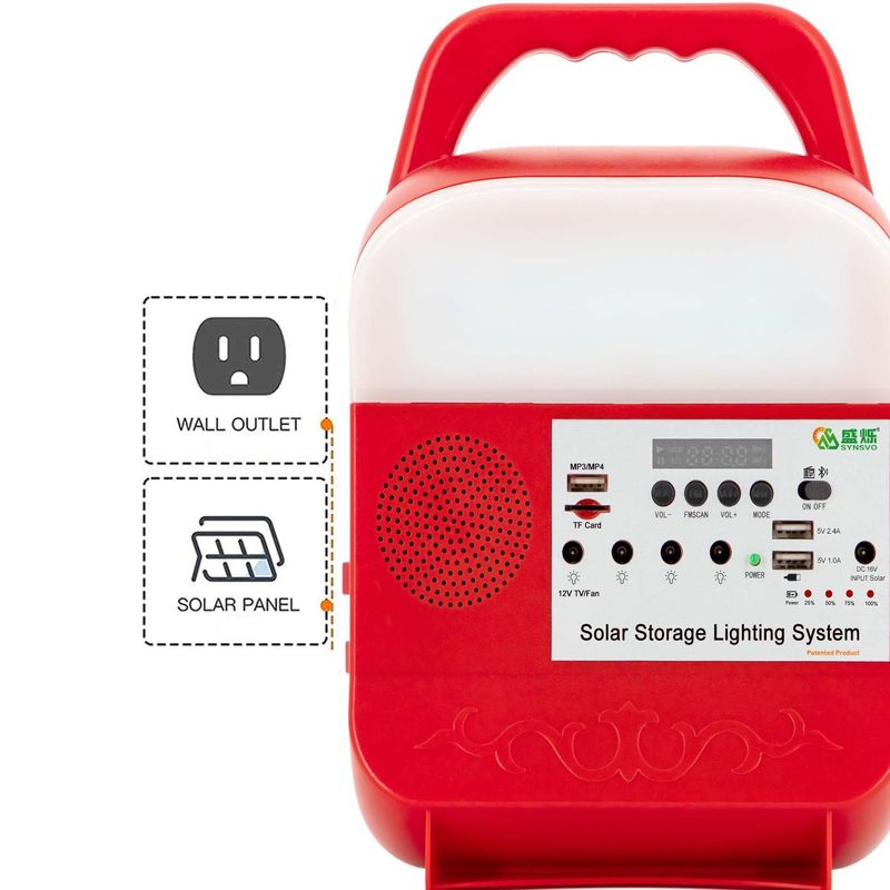Ηλιακό μίνι φορητό 25w UPS φωτισμού εγχώριου 12v συνεχούς ρεύματος φορητό σπίτι Mp3 ενεργειακών συστημάτων