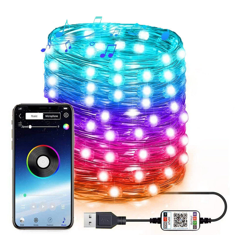 IP65 USB 6lm ηλιακά διακοσμητικά φω'τα κήπων σειράς φω'των ηλιακά τροφοδοτημένα