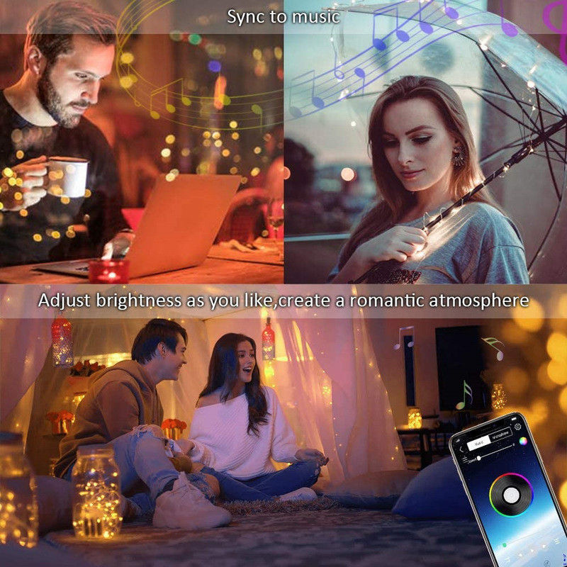 IP65 USB 6lm ηλιακά διακοσμητικά φω'τα κήπων σειράς φω'των ηλιακά τροφοδοτημένα