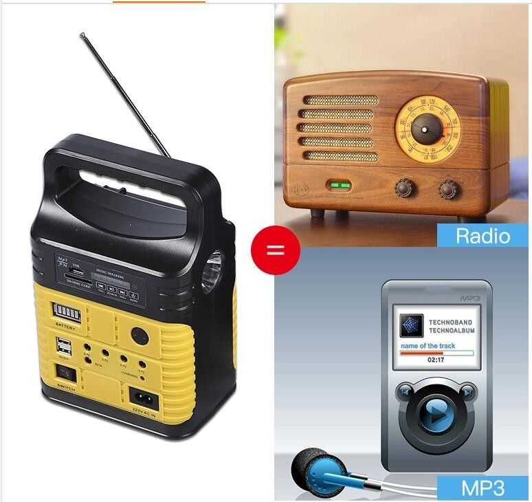 10W ηλιακός ηλιακός FM ραδιο ηλιακός εσωτερικός φωτισμός λαμπτήρων 3790 σφαιρικά φω'τα ανατολής
