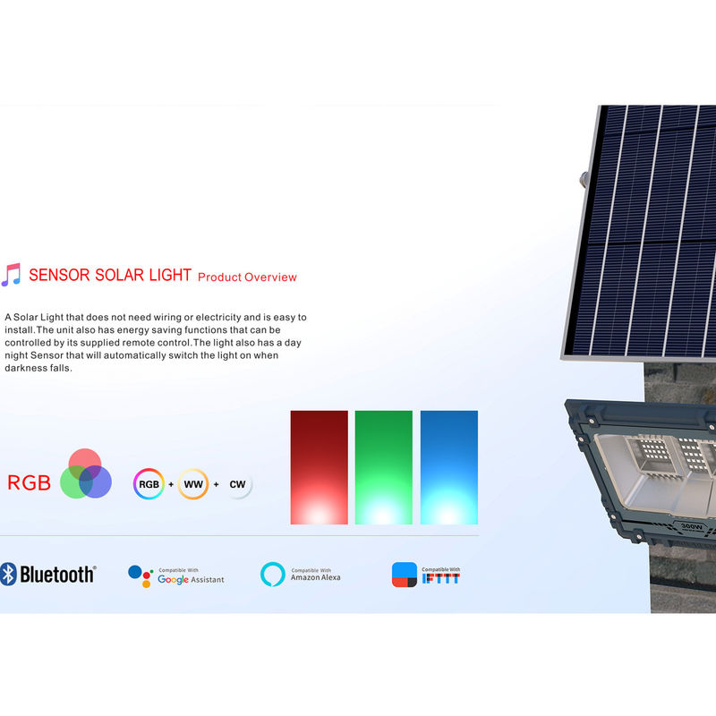 Έξυπνο APP RGB χρώμα ελέγχου που αλλάζει την εξωτερική υπαίθρια ηλιακή ενέργεια προβολέων