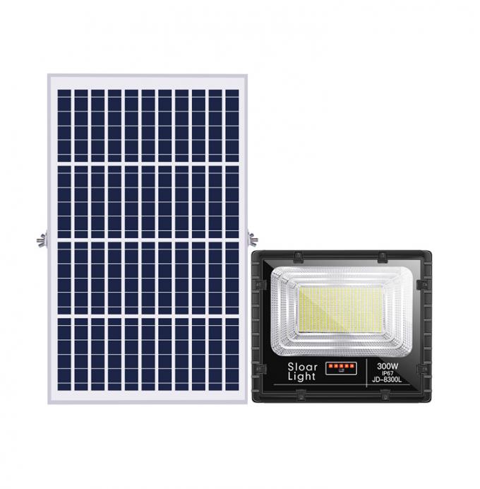 Ηλιακός προβολέας των υπαίθριων 100W ηλιακών λαμπτήρων οδηγήσεων ασφάλειας ηλιακό φωτεινών σηματοδοτών κήπων που τροφοδοτείται για