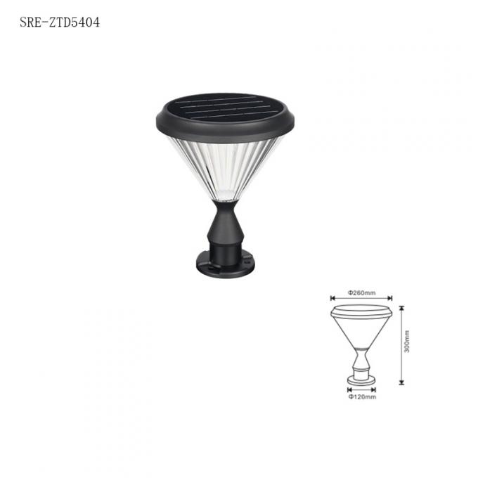 Aluminum Die Cast PC Shade Outdoor Water Proof Fence Solar LED Garden Gate Pillar Light