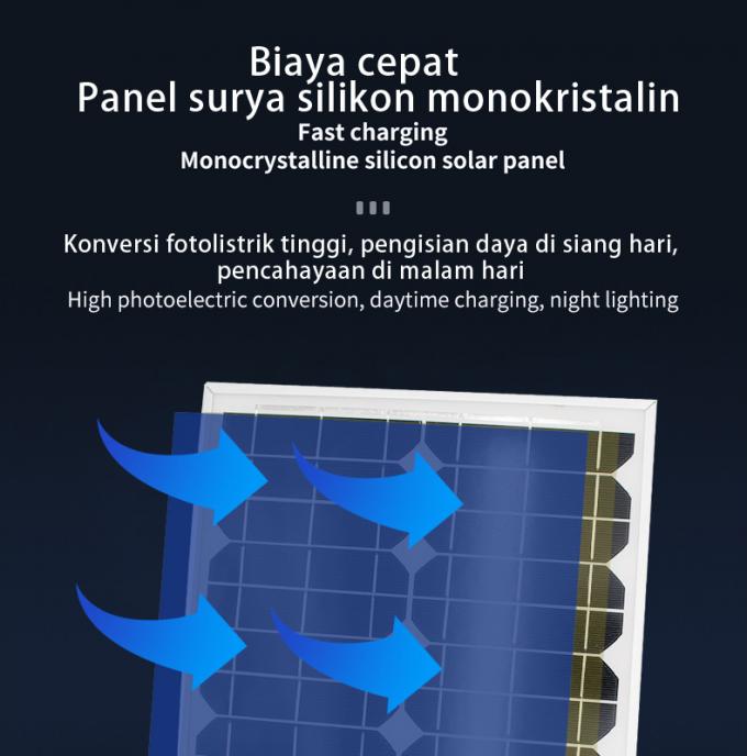 Ένα Tuo τέσσερα φορητός ηλιακός λαμπτήρας χρέωσης 25W που στρατοπεδεύει έξω κινητό τηλέφωνο που χρεώνει τον ηλιακό λαμπτήρα