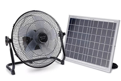 12Inch η φορητή ασύρματη ηλιακή επανακαταλογηστέα επιτροπή επιτραπέζιων ανεμιστήρων τροφοδότησε τη διπλή εισαγωγή για την οικογένεια